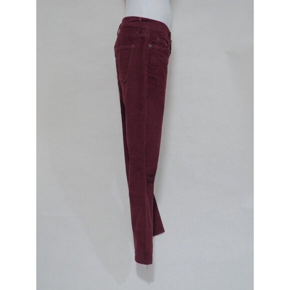 Current/Elliott Purple Thin Wale Corduroy Pants With Raw Hems, Size 28 - Picture 3 of 8